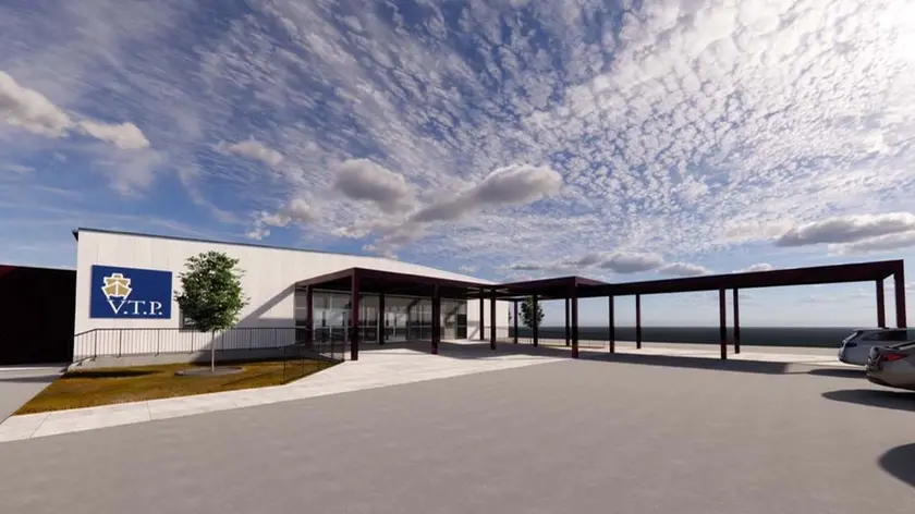 Il rendering del nuovo terminal delle crociere a Fusina