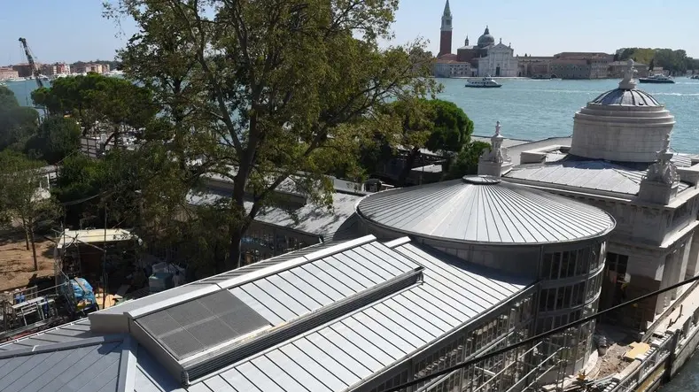 Interpress\M.Tagliapietra Venezia 12.09.2019.- Struttura ai Giardinetti Reali a San Marco.