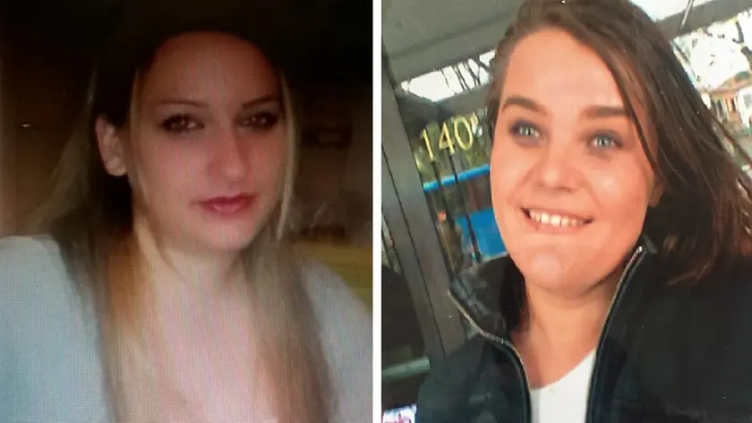 A sinistra Erica Dolce 21 anni, scomparsa da 6 giorni. A destra Florina Simion 25 anni, scomparsa da due anni