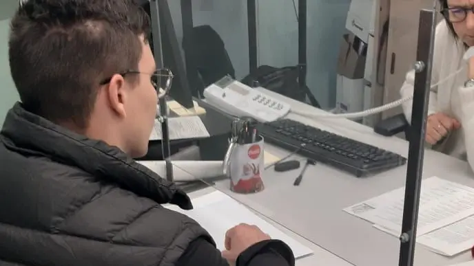 Davide Rossato, delegato dei nove a presentare l'atto di dimissioni (foto Pòrcile)