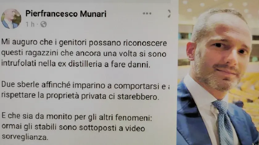 Il sindaco Pierfrancesco Munari e il suo post