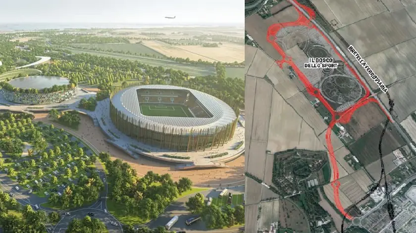 La zona del nuovo stadio com'è stata presentata e come sarà realmente