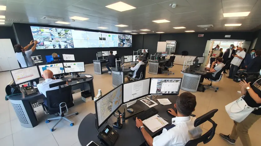 La Control room della Polizia municipale di Venezia