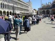 Interpress/M.Tagliapietra Venezia 30.04.2018.- Turismo a San Marco. Code eccezionali in Basilica di San Marco.