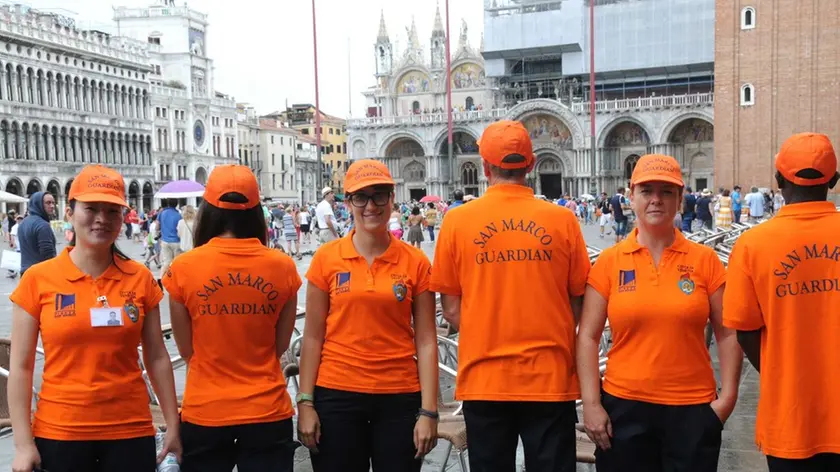 Interpress/Mazzega Morsego Venezia, 31.07.2014.- Caffè Florian, Presentazione del Pres.Nardo (Ass.Piazza San Marco) e Bianchin FAI e sponsorizzato da Costa Crociere i "Guardians"di Piazza San Marco.-