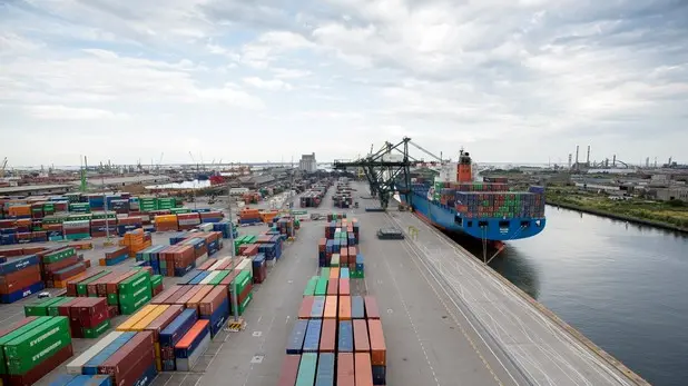 Una delle banchine del Porto di Venezia