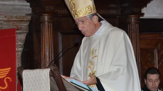 Interpress/Mazzega Venezia, 14.10.2015.- Chiesa Angelo Raffaele, il Patriarca Francesco Moraglia celebra una messa per i 100 anni di don Loris Capovilla ed organizzata dall'Ass. "I ragazzi di Don Bepi".-