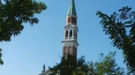 La zona del Duomo a Dolo un paese scelto da molte famiglie come posto ideale per allevare i propri figli