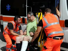 Este, 22.07.2014.Dimissioni dall'ospedale civile di Giancarlo Galan..Nella foto: FOTO ESCLUSIVA NON DIFFONDERE AD ALCUNA TESTATA O SITO WEB Giancarlo Galan lascia l'ospedale da un'uscita sul retro.ph. Zangirolami