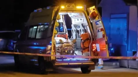 Un soccorso di notte con l'ambulanza