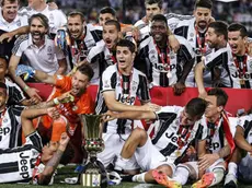 I festeggiamenti della Juventus per la vittoria della Coppa Italia