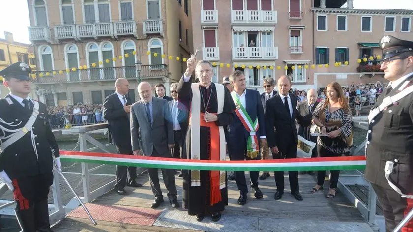 Interpress/M.Tagliapietra Venezia 16.07.2016.- Inaugurazione ponte Votivo, Preparativi Redentore.