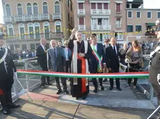 Interpress/M.Tagliapietra Venezia 16.07.2016.- Inaugurazione ponte Votivo, Preparativi Redentore.