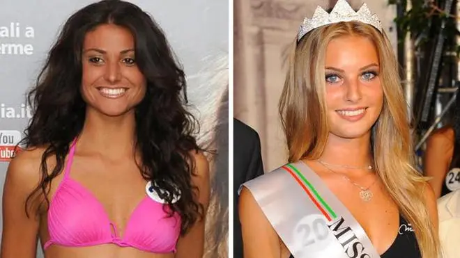 La combo mostra Cecilia Anfossi (D) con la fascia di Miss Liguria e Susanna Mussi, Rapallo, 18 agosto 2012. C'é stato bisogno di una doppia votazione, tra le polemiche infinite, per assegnare il titolo di Miss Liguria. E alla fine il verdetto iniziale è stato ribaltato con rissa sfiorata tra il clan della ragazza che aveva vinto e poi è stata retrocessa e quello della seconda che si è ritrovata prima. E' finita così, quasi alle due di notte la finale regionale del concorso di bellezza di Miss Italia, in programma sul lungomare di Rapallo. ANSA/UFFICIO STAMPA/ALBERTO BARIGIONE +++EDITORIAL USE ONLY - NO SALES+++