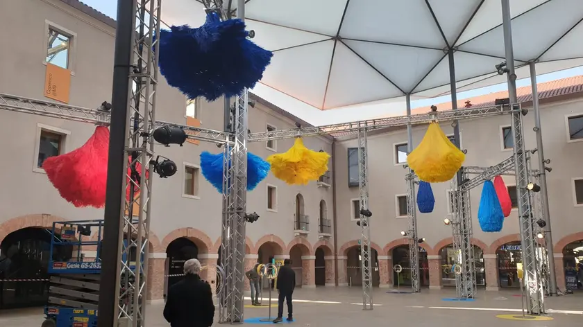 Il chiostro dellM9 District addobbato per una delle tante iniziative che vengono organizzate in quegli spazi