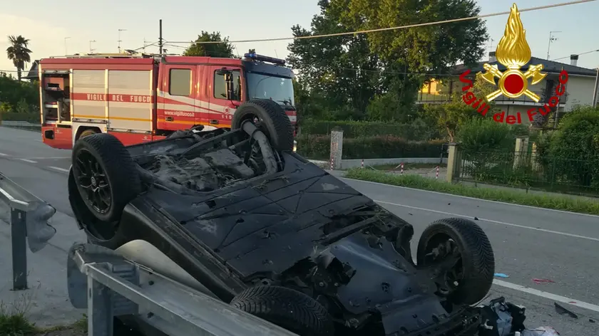 L'incidente a Ceggia in cui è rimasto ferito un ragazzo di 26 anni