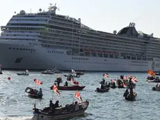 Interpress/ Matteo.Tagliapietra.30.09.2018- Protesta comitato "No Grandi Navi"