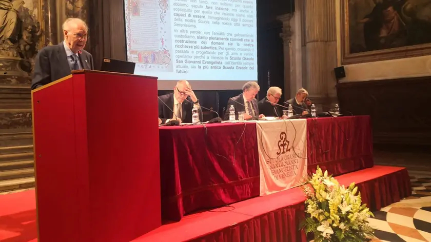 Un momento del Capitolo Generale della Scuola Grande di San Giovanni Evangelista