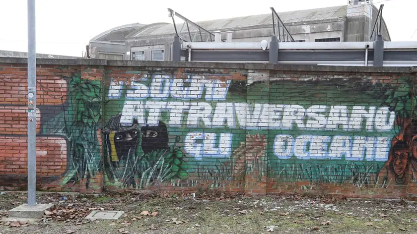 Foto Agenzia Candussi/ Chiarin/ Mestre/ via Righi/ Murales dedicato a Bae/ Un particolare del murales