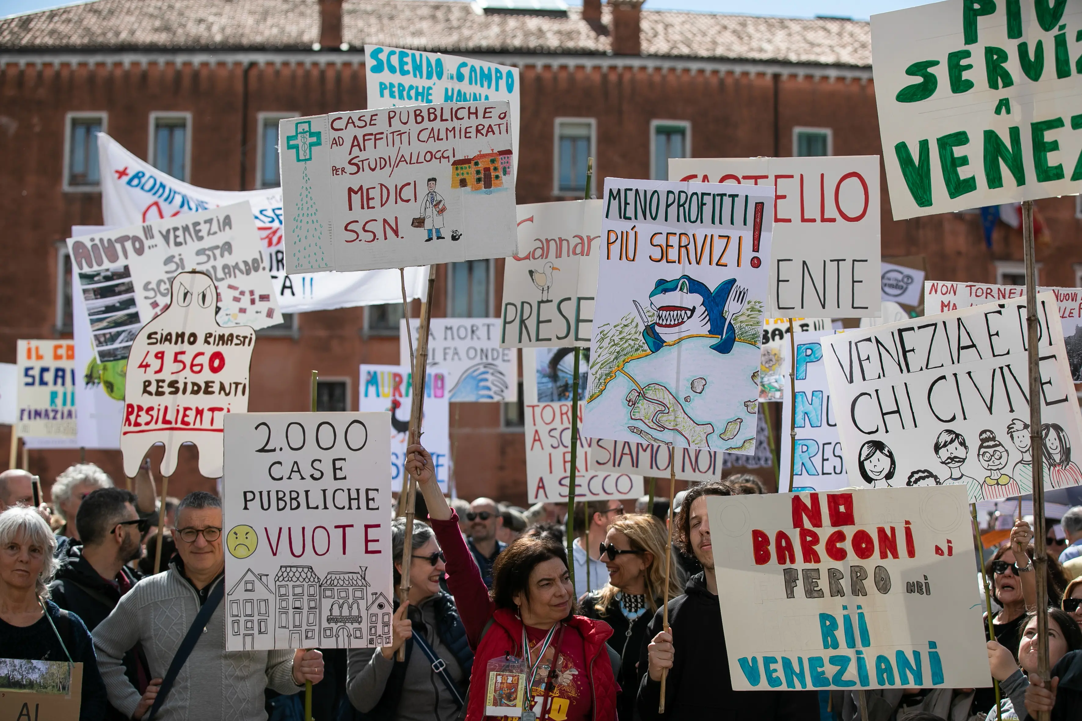 Venezia, sant angelo. 16.4.23 Manifestazione per la salvaguardia di Venezia