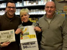 COLUCCI - DINO TOMMASELLA -CEGGIA - VINCITA ALLA LOTTERIA ITALIA - DA SX PILLON MATTIA , MARCHETTO SERENA E PILLON DANIELE