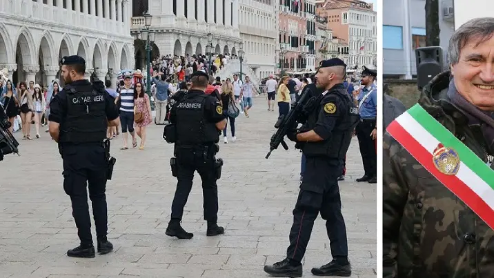 Interpress/Matteo Tagliapietra. 15.07.17.- Redentore controlli delle forze dell'ordine a San Marco a San Marco..3