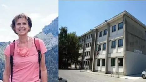 Marilisa Brussato e il liceo Berto di Mogliano dove ha insegnato per 25 anni