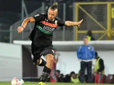 (CRUCCU) PORTOGRUARO 23/10/2013 MATTEO BOEM VENEZIA (MAGLIA NERA) VS CREMONESE N¡18 SIEGA (VENEZIA)