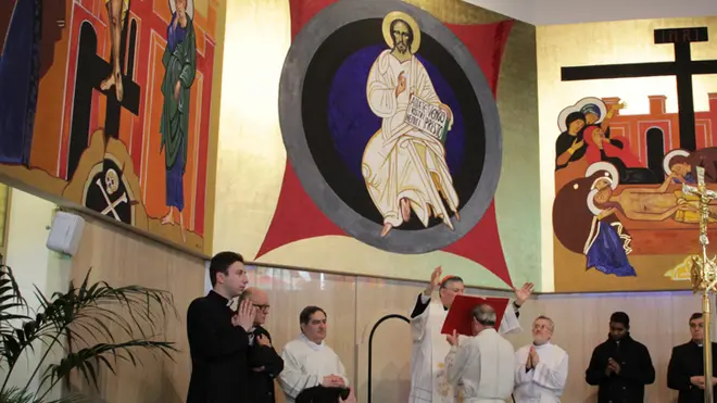 Inaugurazione del ciclo pittorico "Corona Misterica" presso la chiesa di San Giovanni Evangelista alla Bissuola, Mestre