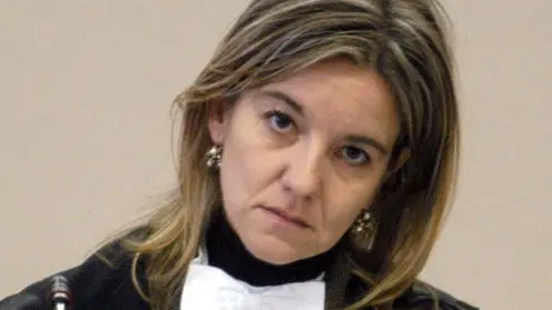 MESTRE 12/10/2005 Aula bunker inizio processo morti amianto fincantieri nella foto il giudice Barbara Lancieri (C) Bertolin Matteo richiesto da FAVARATO MESTRE 12/10/2005 Aula bunker inizio processo morti amianto fincantieri