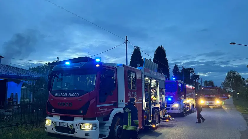 I vigili del fuoco sul posto