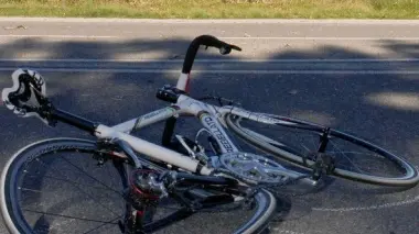 Una bici dopo un incidente