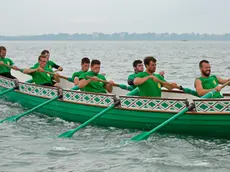 L'equipaggio veneziano in allenamento