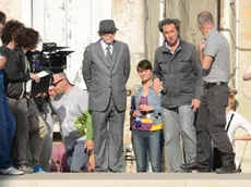 Interpress/M.Tagliapietra Venezia 01.07.2014.- Riprese film di Paolo Sorrentino con l'attore inglese Michael Caine. San Lorenzo, Venezia