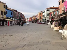 Una Burano deserta nella foto inviata dal consorzio di Bressanello