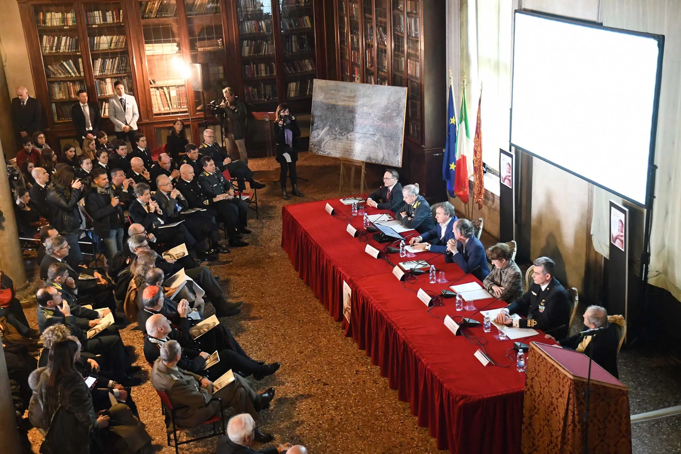 Interpress/M.Tagliapietra Venezia 26.02.2019.- 400 anniversario Francesco Morosini. Sala del Piovego, Palazzo Ducale. Bellieni, Buratti, Brugnaro, Zaia, Carpani Romani, Gullino.