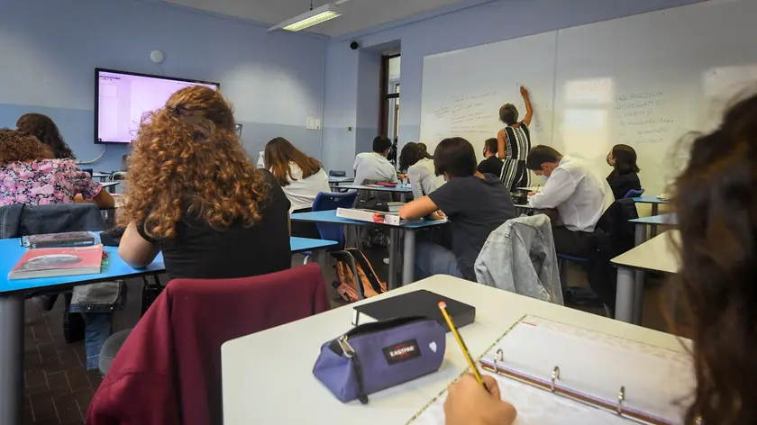 Gli studenti durante una lezione