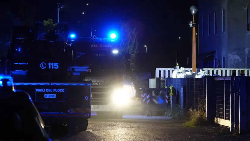 I vigili del fuoco in azione a Marcon (Foto Pòrcile)
