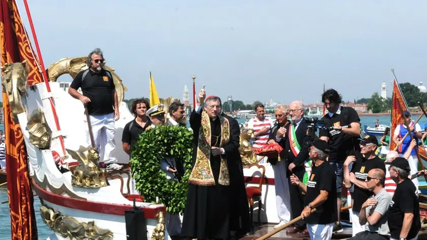 Il patriarca Francesco Moraglia durante la Festa della Sensa del 2014