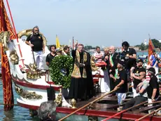 Il patriarca Francesco Moraglia durante la Festa della Sensa del 2014