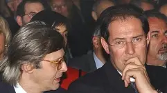 Il critico d’arte Vittorio Sgarbi e il ministro Giabcarlo Galan