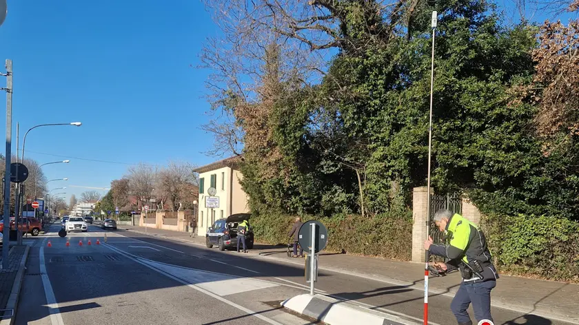 I rilievi dei vigili in via Cavin di Sala