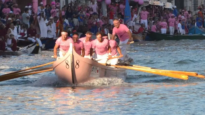 Interpress/Mazzega Scattolin Veneziam 06.09.2015.- Regata Storica 20105, i vincitori delle Caorline Rosa Jesolo
