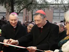 Inaugurazione del dormitorio/mensa "Papa Francesco" presso la ex scuola Edison di Marghera con la presenza del Patriarca Moraglia e il segretario di stato Vaticano Parolin