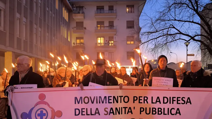 Il corteo che ha attraversato il centro di San Donà (Foto Vianello)