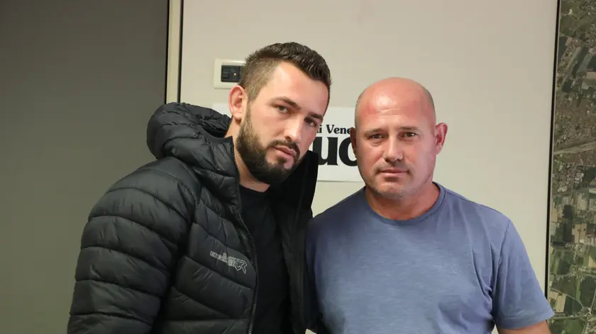 Klement Cali e Dritan Zajs in redazione alla Nuova