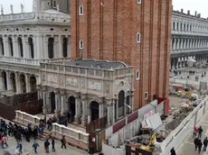 Interpress/Tagliapietra Venezia 29.03.2013.- Cantiere campanile di San Marco accorciato.