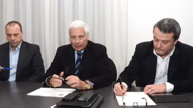 INTERPRESS/GF.TAGLIAPIETRA- CONFERENZA STAMPA DI UGO BERGAMO CON LUCA SCALABRIN E GIOVANNI SENO,ACTV.-17.01.2014.-