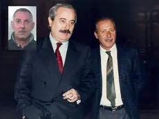 Un' immagine d' archivio del 1997 dei giudici Giovanni Falcone e Paolo Borsellino. Ricorre oggi il diciottesimo anniversario della strage di via d'Amelio in cui fu ucciso il giudice antimafia Paolo Borsellino, 57 giorni dopo quella di Capaci in cui morì Giovanni Falcone.