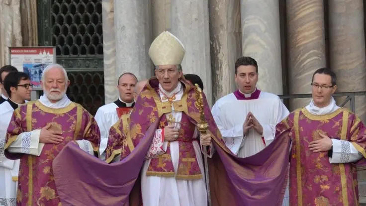 Interpress/Gf.Tagliapietra. 13.12.2015.- BASILICA DI SAN MARCO, APERTURA DELLA PORTA SANTA.